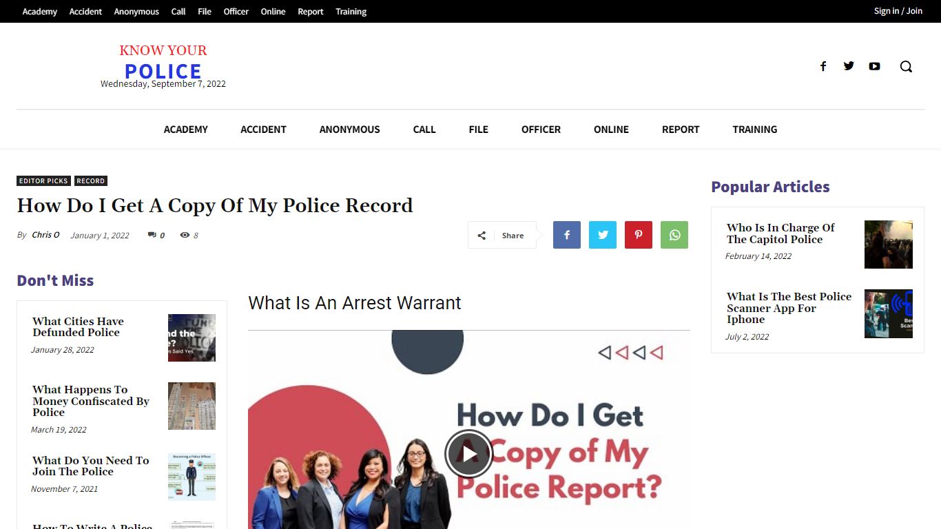 How Do I Get A Copy Of My Police Record - KnowYourPolice.net